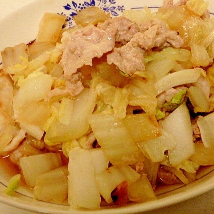 材料３つ★白菜と豚小間肉のコンソメ蒸し煮